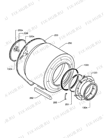 Взрыв-схема комплектующей Zanussi TD501TC - Схема узла Drum